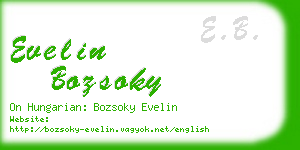 evelin bozsoky business card